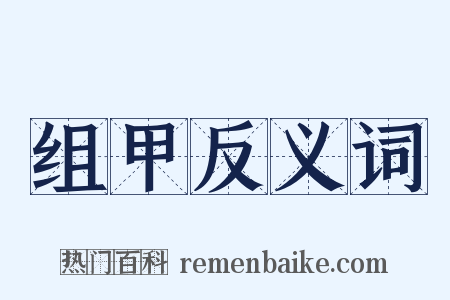 组甲反义词是什么意思的图片